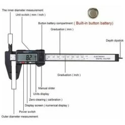 6 / 150mm LCD Digital Caliper électronique Vernier Micromètre Outil De Mesure -Promos Outil Virtuose Magasin 100341896 2