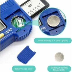 Jauge De Profondeur Numérique De Pneu Jauge Caliper LCD 0-25.4mm De Profondeur Numérique Des Pneus Gauge Pour Auto Moto Vans Camions (Bleu), -Promos Outil Virtuose Magasin 100342865 3