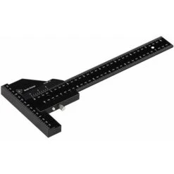 Règle De Travail Du Bois, Règle De Marquage Multifonctionnelle Pour Le Travail Du Bois, Règle En T En Aluminium, Marqueur, Outil De Mesure 0-280 Mm, Mesure Précise De 0,02 Mm, Noir, Une Pièce