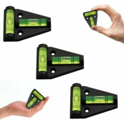 3pcs Niveau à Bulle Petit, Niveau Bulle Type T, Mini Niveau à Bulle En Plastique, Niveau De Poche, Mini Niveau À Bulle Accessoire Pour Camping Cars Ou Caravanes - 58x43x13mm