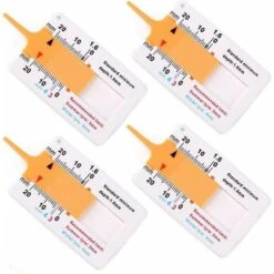 Jauge Profondeur Pneu Outil De Mesure De La Jauge De Profondeur De La Bande De Roulement Des Pneus 0-20 Mm Jauge De Jauge D'usure De Pneu Jauge De Profondeur Pour Voiture Camion Vélo 4 Pièces