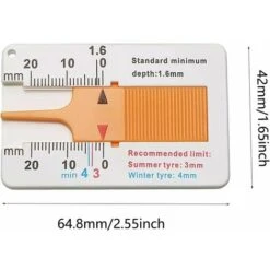 Jauge Profondeur Pneu Outil De Mesure De La Jauge De Profondeur De La Bande De Roulement Des Pneus 0-20 Mm Jauge De Jauge D'usure De Pneu Jauge De Profondeur Pour Voiture Camion Vélo 4 Pièces -Promos Outil Virtuose Magasin 100344145 4