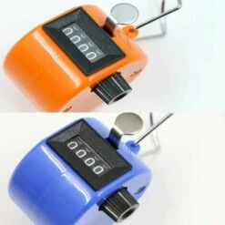 Compteur Manuel 4 Chiffres Lot De 2 Compteur Mécanique Sans Batterie Orange Et Bleu, 4,3 Cm X 4,3 Cm X 5,2 Cm, 29g,Tours/Sport/Entraîneur/école/événement,Petit Et Facile à Transporter. -Promos Outil Virtuose Magasin 100344802 3
