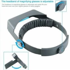 GP Bandeau Loupe Mains Libres Bijoutier Loupe Monture Tête Casque Loupe Visière Verre Optique 4 Lentilles Remplaçables Pour Lecture, Réparation -Promos Outil Virtuose Magasin 100624567 4