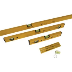 Stanley Lot De 3 Niveaux 30-60-180cm + 3 Crayons + 1 Porte Clé - STABILA 70-2