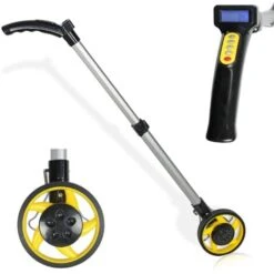 Odomètre Electronique - Roue De Mesure Avec Ecran Digital - Aluminium - Manche Télescopique