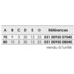 Compas De Table - B : 10 Mm - C : 3 Mm - D : 30 Mm - E : 15 Mm - Finition : Limé - Longueur A : 80 Mm - Matériau : Laiton étiré - ITAR -Promos Outil Virtuose Magasin 13478537 3