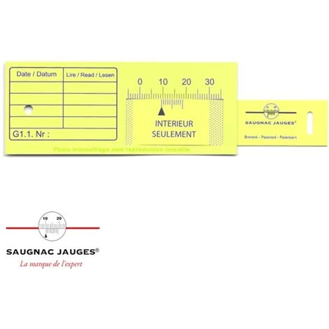 Témoin De Mesure Pour Fissure Intérieure Jauge G1.1 (paquet De 10 Témoins) 3 Témoin De Mesure Pour Fissure Intérieure Jauge G1.1 (paquet De 10 Témoins)