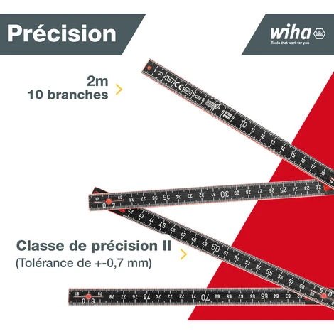 Mètre Pliant Wiha 37067 2 M Plastique D46065 4 Mètre Pliant Wiha 37067 2 M Plastique D46065 – Image 2