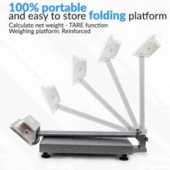 Balance Industrielle 250kg/20g, Affichage Numérique Lcd Double Face, Pliable, Grande Plate-forme En Acier Traité Thermiquement Renforcé 35x45cm, Balance Postale Robuste - Grandmaster -Promos Outil Virtuose Magasin 17902916 4