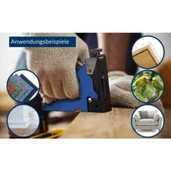 Agrafeuse Murale Multifonction 3en1 Agrafeuse Manuelle En Métal Avec 1000 Agrafes 500 Clous Bricolage Travaux -Promos Outil Virtuose Magasin 18477695 3