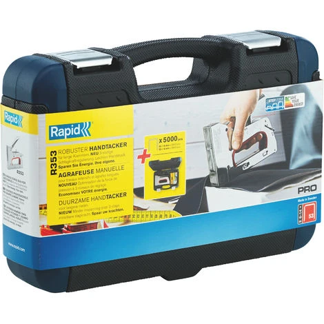 R353 Coffret Premium + 5000 Agrafes - 53/6-14mm -RAPID 3 R353 Coffret Premium + 5000 Agrafes - 53/6-14mm -RAPID