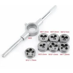 8pcs Taraud Et Filières Matrice Métrique Clé M25 9 8pcs Taraud Et Filières Matrice Métrique Clé M25 -Promos Outil Virtuose Magasin 27114909 3