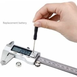 LITZEE 150 Mm Pied à Coulisse Numérique Caliper Vernier, Pied à Coulisse Digital Grand Écran LCD Précision Réglable Avec Un Pile De Rechange Et Tournevis -Promos Outil Virtuose Magasin 27807231 5