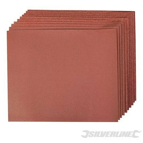 Silverline Feuilles Abrasives En Corindon, 10 Pcs, Grains : 4 X 60, 2 X 80, 2 X 120 Et 2 X 240, 4 X 60. 2 X 80. 2 X 120 Et 2 X 240 3 Silverline Feuilles Abrasives En Corindon, 10 Pcs, Grains : 4 X 60, 2 X 80, 2 X 120 Et 2 X 240, 4 X 60. 2 X 80. 2 X 120 Et 2 X 240