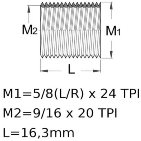 Insert Fileté Gauche 9/16 X 20 TPI 5/8 X 24 TPI Filetage Taraudage 4 Insert Fileté Gauche 9/16 X 20 TPI 5/8 X 24 TPI Filetage Taraudage – Image 2