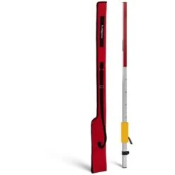 Mire Télescopique Chantier Topographique Niveau Nivellement Stadia Aluminium 2m