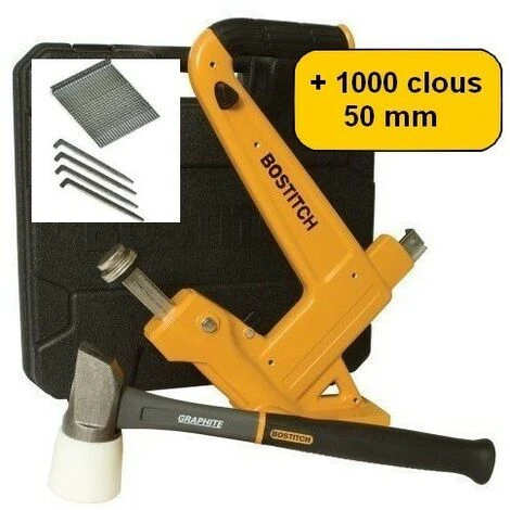 Cloueur à Parquet Manuel BOSTITCH MFN201 + 1000 Clous 50mm 3 Cloueur à Parquet Manuel BOSTITCH MFN201 + 1000 Clous 50mm
