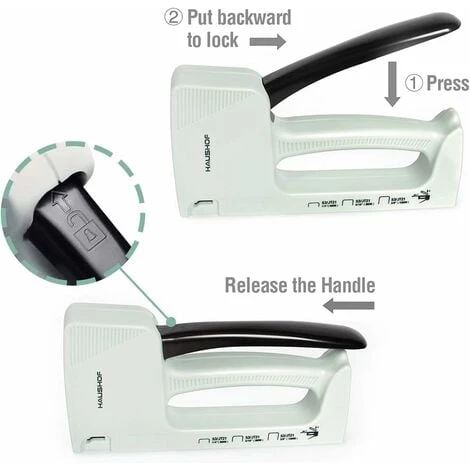 HAUSHOF Agrafeuse Murale, Légère De Type 53, Avec Repoussoir, Agrafes 800 Pièces De 8mm Pour La Décoration Et Le Bricolage 5 HAUSHOF Agrafeuse Murale, Légère De Type 53, Avec Repoussoir, Agrafes 800 Pièces De 8mm Pour La Décoration Et Le Bricolage – Image 3