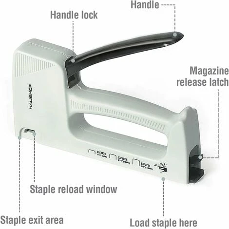 HAUSHOF Agrafeuse Murale, Légère De Type 53, Avec Repoussoir, Agrafes 800 Pièces De 8mm Pour La Décoration Et Le Bricolage 6 HAUSHOF Agrafeuse Murale, Légère De Type 53, Avec Repoussoir, Agrafes 800 Pièces De 8mm Pour La Décoration Et Le Bricolage – Image 4