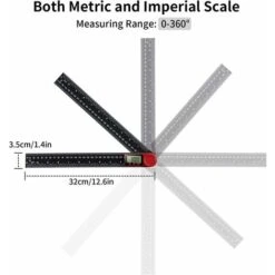 Rapporteur Numérique Règle D'Angle Numérique Goniomètre Numérique 360 ° Avec Grand écran LCD Outil De Mesure De Règle (200mm) GrooFoo -Promos Outil Virtuose Magasin 38228102 4