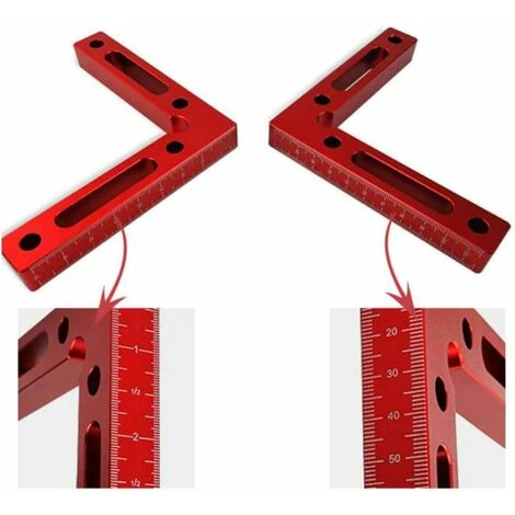 Équerres De Positionnement À 90 Degrés En Alliage D'Aluminium, Carré De Serrage 12 X 12 Cm, Pinces À Angle Droit, Outil De Menuiserie Pour Le Serrage De Boîtes, Cadres Et Armoires D'Étagère. 4 Équerres De Positionnement À 90 Degrés En Alliage D'Aluminium, Carré De Serrage 12 X 12 Cm, Pinces À Angle Droit, Outil De Menuiserie Pour Le Serrage De Boîtes, Cadres Et Armoires D'Étagère. – Image 2