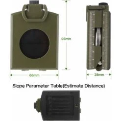 Boussole Militaire Professionnelle, Boussole Imperméable IP65 En Métal Compas De Visée Fluorescent Equipé De Clinomètre Avec Sac De Transport Pour Aventure/Camping/Course D'Orientation -Promos Outil Virtuose Magasin 39710220 4