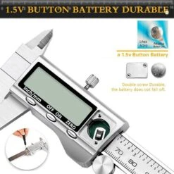 Pied à Coulisse Digital - Professionnel Numérique Caliper Pied à Coulisse De 150mm Mesure Précise Et Rapide,lecture Facile En Acier Inoxydable Outil Micromètre Vernier Avec Ecran D'affichage LCD GrooF -Promos Outil Virtuose Magasin 43091010 4