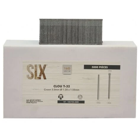 5000 Clous SLX Pour Cloueuse Type 16G/32 Mm 3 5000 Clous SLX Pour Cloueuse Type 16G/32 Mm