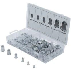 Coffret Assortiment De 150 Inserts Filetes Aluminium De 3 à 10 Mm