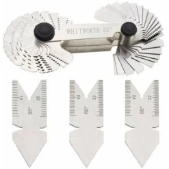 Jauge à Pas, Versailles Jauge De Filetage Pour Vis En Acier Fileté 52PC Métriques + Pouces 55 ° + 60 ° Mesure De Filetage Professionnel