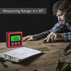 Mesureur Angle Mesure Angle Digital LCD Goniomètres Numériques Coque Chanfrein Inclinomètre Protractor Imperméable Pour Mesurer L'Angle Voiture Travail -Versailles -Promos Outil Virtuose Magasin 44825035 4