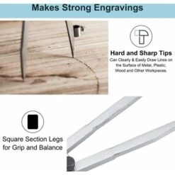 Compas De Mesure, Versailles Compas à Pointes Sèches Diviseur D'aile - Jauge De Marquage Industriel, Grand Compas Professionnel Compas Pointe Avec Aile Et Porte-crayon Pour Menuisier/Dessin/Travail Du -Promos Outil Virtuose Magasin 45190862 4