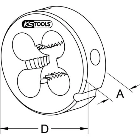 KS TOOLS Filières Extensibles HSS à Pas Fin MF, M6x0,75 4 KS TOOLS Filières Extensibles HSS à Pas Fin MF, M6x0,75 – Image 2