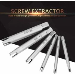 Extracteur De Taraud - Extracteur De Tarauds à Tête Cassée En Acier Ensemble D'extracteur De Tarauds à Vis Dénudée,Irisfr(6pcs) 9 Extracteur De Taraud - Extracteur De Tarauds à Tête Cassée En Acier Ensemble D'extracteur De Tarauds à Vis Dénudée,Irisfr(6pcs) -Promos Outil Virtuose Magasin 45643630 3