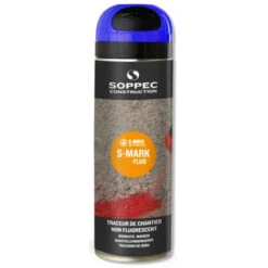 Traceur Chantier Fluorescent SOPPEC S MARK Bleu