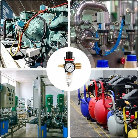 Régulateur D'air 1/4, 1/4 - Filtre à Air - Compresseur D'humidité - Séparateur D'eau Et D'huile - Régulateur De Pression - Lubrifiant Pour Compresseur Et Outils à Air Fontainebleau 7 Régulateur D'air 1/4, 1/4 - Filtre à Air - Compresseur D'humidité - Séparateur D'eau Et D'huile - Régulateur De Pression - Lubrifiant Pour Compresseur Et Outils à Air Fontainebleau – Image 5