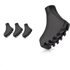 Coussinets De Marche Nordique, Pads De Tampons En Caoutchouc Asphaltique Pour Marche Nordique 50X45mm Fontainebleau Noir 4 Pcs