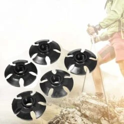 Snow Mud Drag Basket, Trekking Pole Basket, Snow Drag Remplacement, Walking Stick Tip Protector, Snow Ski Mud Paniers Pour Randonnée Trekking Walking Poles 55mm Fontainebleau 5Pcs Noir -Promos Outil Virtuose Magasin 50922820 5