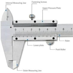 Pied à Coulisse Fontainebleau , 150mm / 0.02mm Pied à Coulisse Vernier Analogique En Acier Inoxydable, Haute Précision Outil Micromètre Avec Mesure En Profondeur, Intérieur Et Extérieur Professionnel -Promos Outil Virtuose Magasin 50922827 4