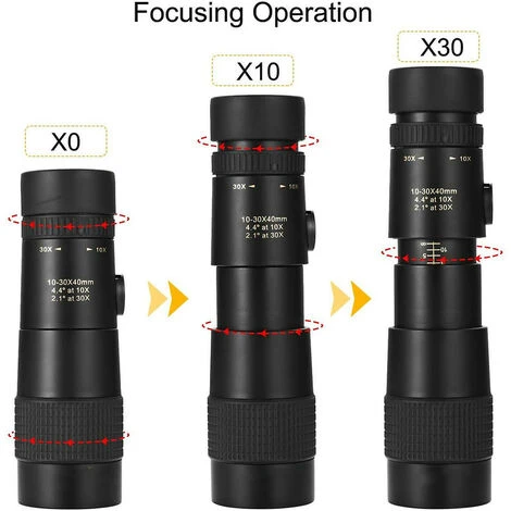 10-30x40 Zoom Monoculaire Avec Bak4 Prism Dual Focus Télescope étanche Compact Haute Puissance Adapté Aux Adultes Pour La Randonnée, La Chasse, Le Camping, L'observation Des Oiseaux, Les Meilleurs Cad 4 10-30x40 Zoom Monoculaire Avec Bak4 Prism Dual Focus Télescope étanche Compact Haute Puissance Adapté Aux Adultes Pour La Randonnée, La Chasse, Le Camping, L'observation Des Oiseaux, Les Meilleurs Cad – Image 2