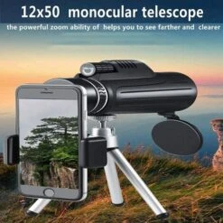 Télescope Monoculaire 120x100 Avec Vision Nocturne, Monoculaires Pour L'observation Des étoiles Pour Adultes, Longues-vues D'observation Portables Haute Puissance Bak4 Pour L'observation Des Oiseaux,(noir)-BISBISOUS -Promos Outil Virtuose Magasin 53815089 3