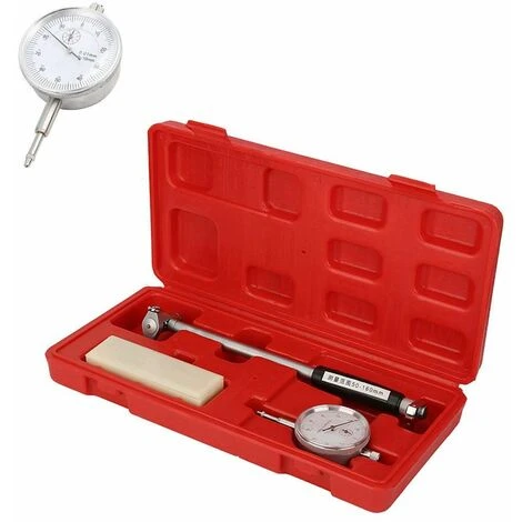 Jauge D'Alésage 50-160MM, Vérificateur D'Alésage Indicateur De Jauge D'Alésage Calibre Du Diamètre Intérieur Kit Pour Mesurer Dimensions Internes Des Pièces, Cadran Alésage Macaron 3 Jauge D'Alésage 50-160MM, Vérificateur D'Alésage Indicateur De Jauge D'Alésage Calibre Du Diamètre Intérieur Kit Pour Mesurer Dimensions Internes Des Pièces, Cadran Alésage Macaron