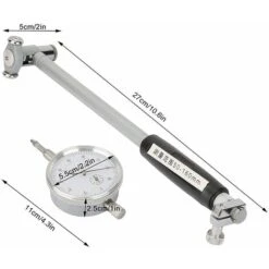 Jauge D'Alésage 50-160MM, Vérificateur D'Alésage Indicateur De Jauge D'Alésage Calibre Du Diamètre Intérieur Kit Pour Mesurer Dimensions Internes Des Pièces, Cadran Alésage Macaron 9 Jauge D'Alésage 50-160MM, Vérificateur D'Alésage Indicateur De Jauge D'Alésage Calibre Du Diamètre Intérieur Kit Pour Mesurer Dimensions Internes Des Pièces, Cadran Alésage Macaron -Promos Outil Virtuose Magasin 53963193 3