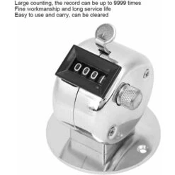 Compteur Manuel En Métal Triomphe Argenté Compteur De Paume Mécanique Compteur Manuel à 4 Chiffres Fournitures Pour Entraîneur Sportif -Promos Outil Virtuose Magasin 54069701 5