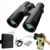 Jumelles 12x42, Jumelles HD à Champ De Vision Large Avec Adaptateur Pour Smartphone, Prisme Grand Angle, BAK4 FMC, Pour Voyage, Concerts (noir)-BISBISOUS