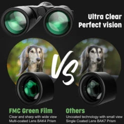 Jumelles 12x42, Jumelles HD à Champ De Vision Large Avec Adaptateur Pour Smartphone, Prisme Grand Angle, BAK4 FMC, Pour Voyage, Concerts (noir)-BISBISOUS -Promos Outil Virtuose Magasin 54454800 4