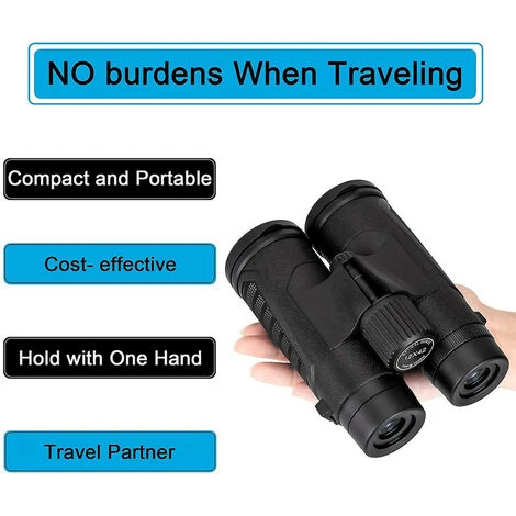 Jumelles Compactes 12 × 42 Avec Adaptateur Pour Smartphone Et Objectif BAK4 Prism FMC, Jumelles Professionnelles Pour L'observation Des Oiseaux, Les événements Sportifs, Les Visites (noir) -BISBISOUS 5 Jumelles Compactes 12 × 42 Avec Adaptateur Pour Smartphone Et Objectif BAK4 Prism FMC, Jumelles Professionnelles Pour L'observation Des Oiseaux, Les événements Sportifs, Les Visites (noir) -BISBISOUS – Image 3