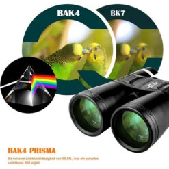 Mire Telescopique - Jumelles 12X50, Jumelles étanches Compactes Avec Prisme BAK4, Revêtements SMC Pour Le Camping, La Randonnée (noir) -BISBISOUS -Promos Outil Virtuose Magasin 54455041 3