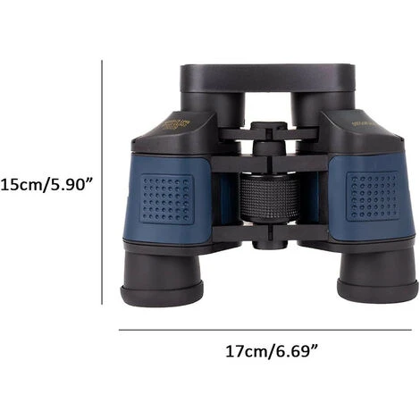 Jumelles 60x60, Grossissement élevé, Produits D'extérieur Clairs, Vision Nocturne Non Infrarouge, Adaptées à L'observation Des Oiseaux (bleu)-BISBISOUS 4 Jumelles 60x60, Grossissement élevé, Produits D'extérieur Clairs, Vision Nocturne Non Infrarouge, Adaptées à L'observation Des Oiseaux (bleu)-BISBISOUS – Image 2